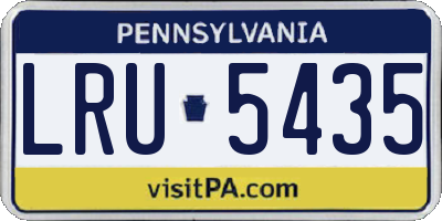 PA license plate LRU5435