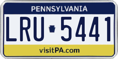 PA license plate LRU5441