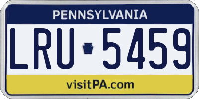 PA license plate LRU5459