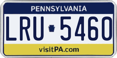 PA license plate LRU5460