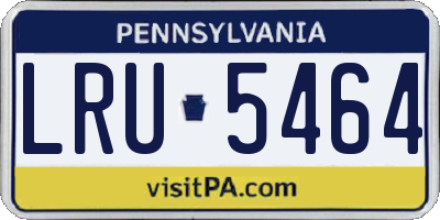 PA license plate LRU5464