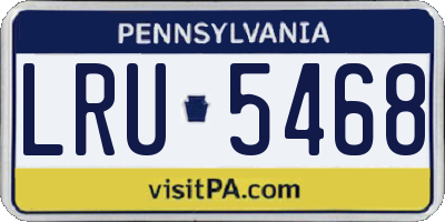 PA license plate LRU5468