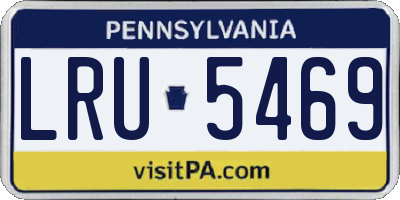 PA license plate LRU5469
