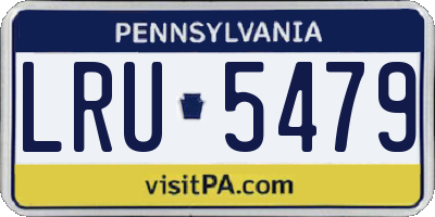 PA license plate LRU5479