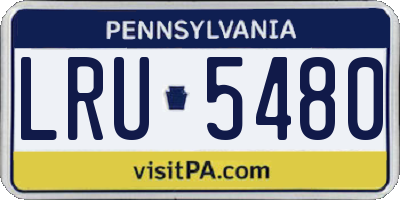 PA license plate LRU5480