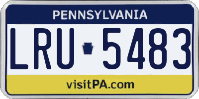 PA license plate LRU5483