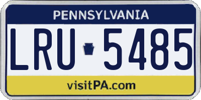 PA license plate LRU5485