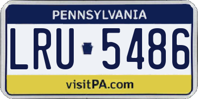 PA license plate LRU5486