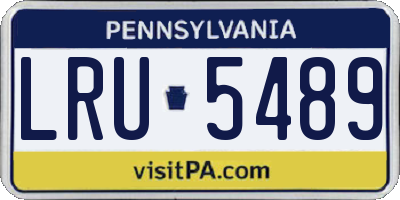 PA license plate LRU5489