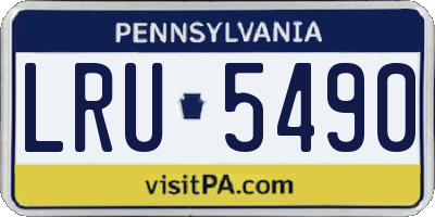 PA license plate LRU5490