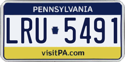 PA license plate LRU5491