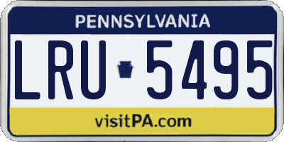 PA license plate LRU5495