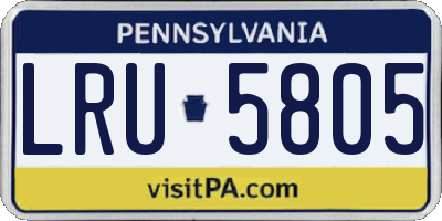 PA license plate LRU5805