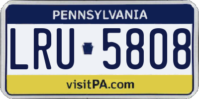 PA license plate LRU5808