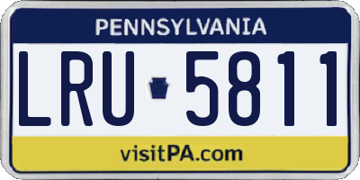 PA license plate LRU5811