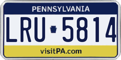 PA license plate LRU5814
