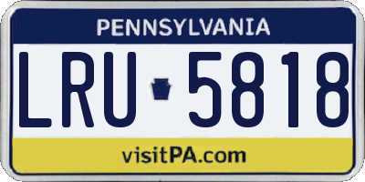 PA license plate LRU5818