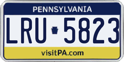 PA license plate LRU5823