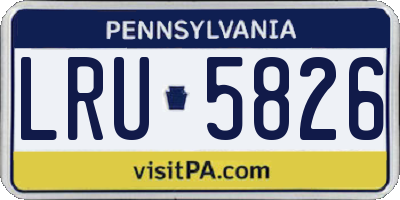 PA license plate LRU5826
