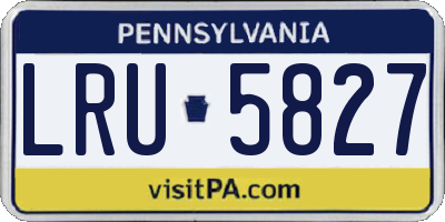 PA license plate LRU5827