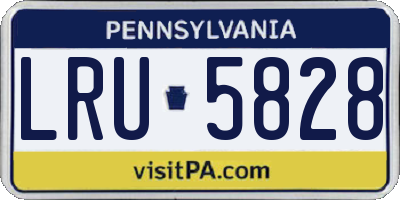PA license plate LRU5828