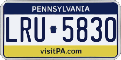 PA license plate LRU5830
