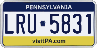 PA license plate LRU5831