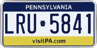 PA license plate LRU5841