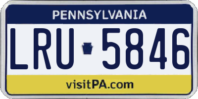 PA license plate LRU5846