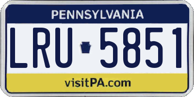 PA license plate LRU5851