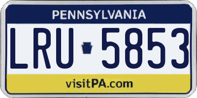 PA license plate LRU5853