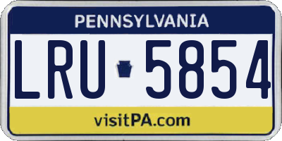 PA license plate LRU5854