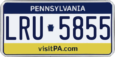 PA license plate LRU5855