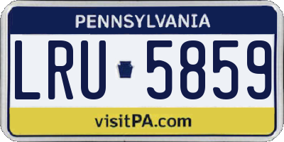 PA license plate LRU5859