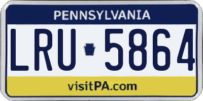 PA license plate LRU5864