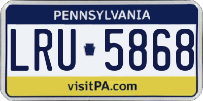 PA license plate LRU5868