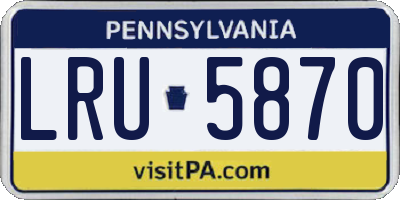 PA license plate LRU5870