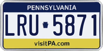 PA license plate LRU5871