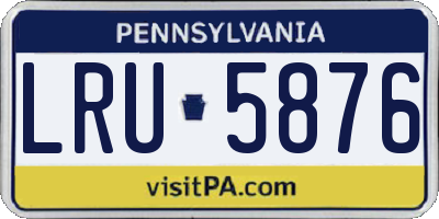 PA license plate LRU5876
