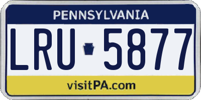 PA license plate LRU5877