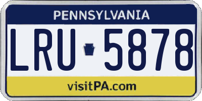 PA license plate LRU5878