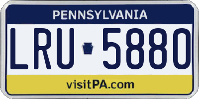 PA license plate LRU5880