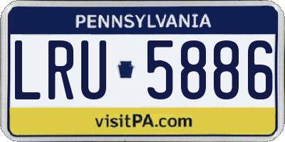 PA license plate LRU5886