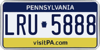 PA license plate LRU5888