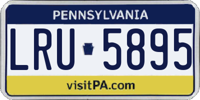 PA license plate LRU5895