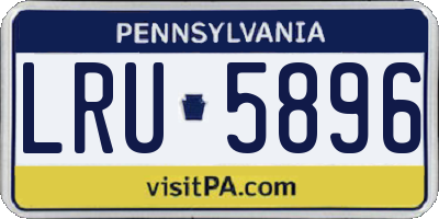 PA license plate LRU5896