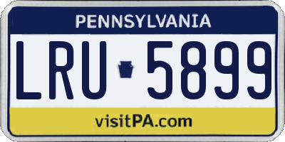 PA license plate LRU5899