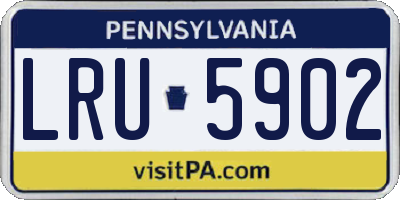 PA license plate LRU5902