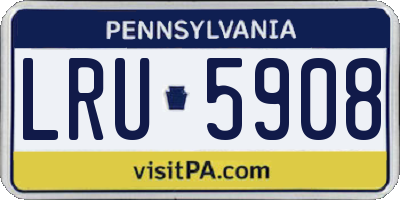 PA license plate LRU5908