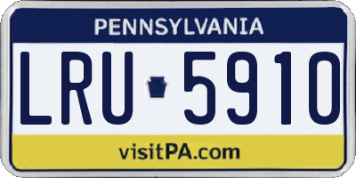 PA license plate LRU5910